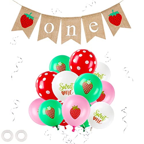 10 pc 11" Girl 1st Birthday Soft Print Latex Balloon Happy Birthday Party First 