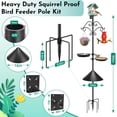 thumbnail image 3 of Teblint 92" Bird Feeding Station, Heavy Duty Bird Feeder Pole Bird House Stand Mount Kit with Squirrel Proof Baffle Shepherd Hooks for Outdoor, Adjustable Feeder Stand for Attracting Wild Birds, 3 of 10