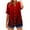 Wine, variant on Womens Summer Plus Size Tops 3/4 Sleeve Crew Neck Striped T-Shirts Casual Loose Trendy Lounge Basic Tees Clothes