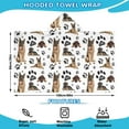 thumbnail image 2 of German Shepherd Dog and Footprint Hooded Bath Towel，60"x35" for Ages 3 To 12 Kids, Quick Dry Lightweight Soft Microfiber Hood Beach Towel Cover Up for Kids, 2 of 7