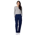 thumbnail image 1 of Adar Pantalon de Sarrau Cargo Fuselé Universel pour Femmes, Taille Élastique, Popeline Durable, Noir, 1 of 6