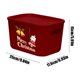 thumbnail image 3 of Caja de almacenamiento navideña roja para refrigerios navideños - Organizador de plástico versátil para cosméticos, juguetes y más - Tapa duradera y resistente a la suciedad - Perfecta para sala de, 3 of 6