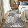 thumbnail image 4 of MeyJey 2'x8' Runner Rug for Hallway, Floral Non Slip Washable Rug for Entryway, Kitchen, Laundry Room, Gray White, 4 of 7
