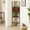 Retro Brown, variant on 5 Tier Corner Shelf with 2 Woven Basket, 55" Tall Standing Organizer, Rustic Brown Storage Rack, Narrow Bookshelf Display Shelves Rack for Wall Corner, Living Room, Kitchen, Bedroom, Office