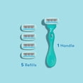 thumbnail image 3 of Schick Hydro Silk - Maquinilla de afeitar para mujer con 5 recambios de cuchilla hidratante, 3 of 8