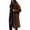 Brown, variant on Women'S Winter Casual Single Button Hooded Long Coat Wool Blend Trench Style Outerwear Jacket Brown L