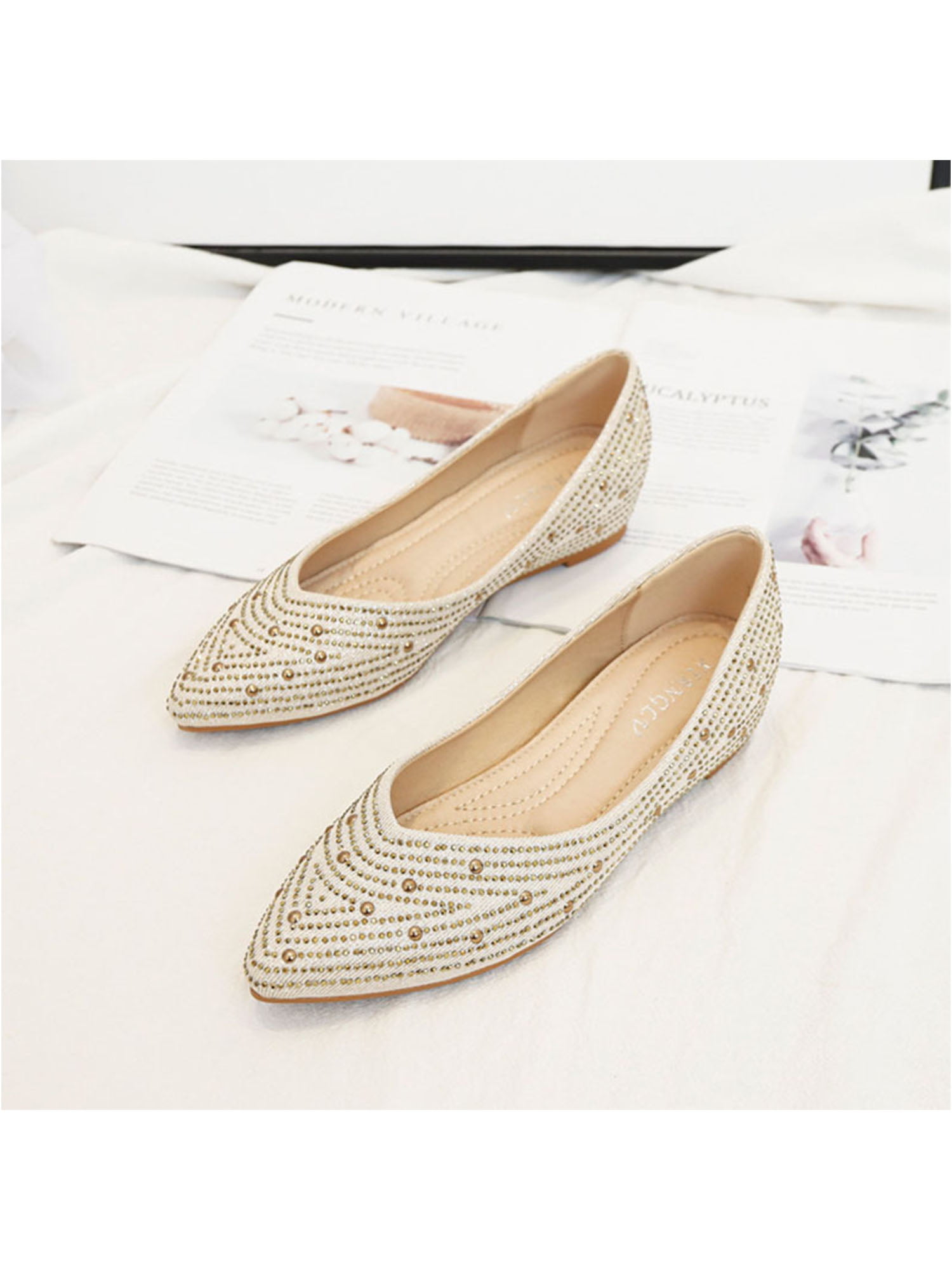 Fashion WOMENS CASUAL COMFORT SLIP ON BALLET FLAT SHOES 