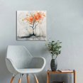 thumbnail image 5 of Chilfamy Orange Leaves Water Droplets Canvas Wall Art Decor Ready To Hang For Bedroom and Kitchen - Home Art Decor 12x12in, 5 of 6
