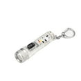 thumbnail image 1 of Yuarrent Mini llavero linterna de largo alcance bolsillo USB recargable luz LED con hebilla al aire libre iluminación de emergencia herramienta de Iluminación y accesorios Transparente Yuarrent HA074497-03, 1 of 6