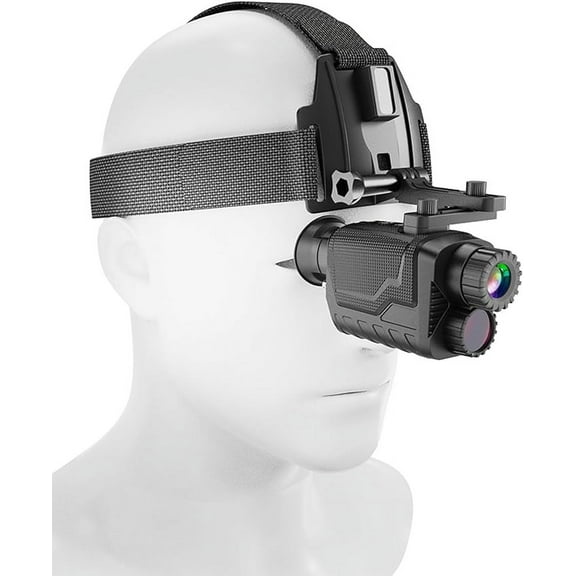 BekinTek 4K 3D Helmet Mounted Night Vision Monocular Goggles Rechargeable Optics Telescope IR Full Dark Observing 7x Infrared 8x Digital Zoom 4K Video Record 36M Photo 800 Degrees Diopter Adjustment