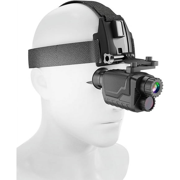BekinTek 4K 3D Helmet Mounted Night Vision Monocular Goggles Rechargeable Optics Telescope IR Full Dark Observing 7x Infrared 8x Digital Zoom 4K Video Record 36M Photo 800 Degrees Diopter Adjustment