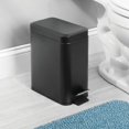 thumbnail image 6 of mDesign Metal Toilet Bowl Brush and Holder + Wastebasket - Set of 2, Black, 6 of 9