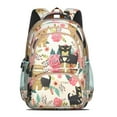 thumbnail image 2 of Yorkie Dog and Flower Backpack for School,Cute School Bag,Schoolbag with Adjustable Shoulder Straps & Padded Back,16.9 Inch, 2 of 5