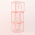 thumbnail image 7 of Cheinxy 1st Birthday 'ONE' Decorations Boxes for Boys Girls - Clear Cube Blocks 'ONE' Letters for Cake Smash Photoshoot Props & Backdrop(Pink), 7 of 7