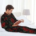 thumbnail image 5 of KLL Roses Sleepwear Mens Flannel Pajamas,Long Cotton Pj Set, 5 of 7