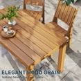 thumbnail image 3 of Wingyz Outdoor Dining Table Set for 4, Patio Table with Umbrella Hole and Side Chairs Furniture Set, 3 of 7