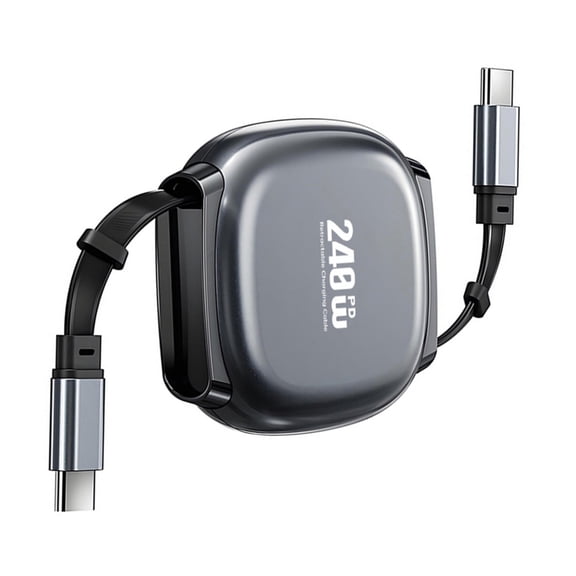 4 Level Adjustable Length 240W Type C Fast Charging Retractable Cable Two Way