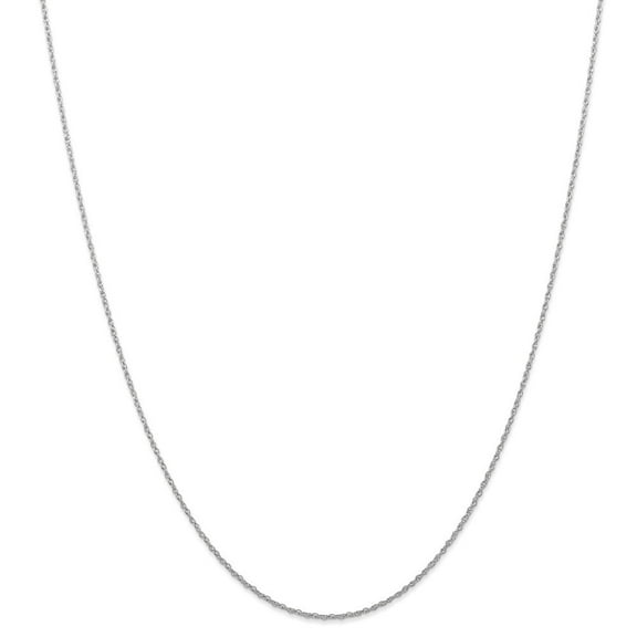 10k White Gold Rhodium-plated 0.90mm Rope Chain Necklace - 16 Inch