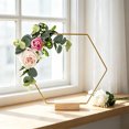 thumbnail image 6 of DIY Wreath Metal Ring With Wooden Base - Floral Arrangement for Wedding Centerpieces Table Decor and Party Ornament, 6 of 6