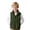 Blackish Green, variant on Boys Girls Plain Fleece Vest Teen Kids Zip Up Mock Neck Sleeveless Thermal Fall Winter Outerwear Warm Jacket Waistcoat