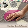 thumbnail image 6 of ODIKA 2'x3' Washable Accent Rug Record Vinyl Retro Music Disc Motif Featuring Radiating Rings for Bedroom, Nursery, RV, Pet Friendly, Bedside Mat, 6 of 7