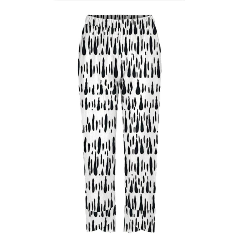 ZIZOCWA Trendy Fall Clothes For Women 2022 Tiktok Beach Pants Women Elastic  Waist Trouser Pant With Pocket Loose Pant Printed Fashion Loose Crop Pant  Casual Long Pant Glitter Leggings Women 