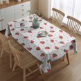 thumbnail image 2 of Red Strawberry Plants Fruit Dot White Pattern Rectangle Tablecloth 60"x84",Waterproof Polyester Rectangle Table Cloth, Wipeable Spillproof Polyester Tablecloth for Dining, Camping, Indoor and Outdoor, 2 of 5