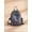 Blue Gray, variant on Back to School Lightweight Water Resistant Oxford Backpack, Multi Pocket Pom Pom Student Shoulder Bag for Women, Khaki