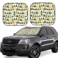 thumbnail image 1 of Bingfone Train With Animals Windshield Sun Shade 2-Piece Foldable Car Front Window Sunshade for Most Sedans SUV Truck-Medium, 1 of 6