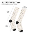 thumbnail image 2 of Lsque Gold Snowflake Stripes Pattern Sport Compression Socks for Men & Women 15-20 mmHg Knee High Nurse Pregnant Running Medical and Travel Athletic, 2 of 6