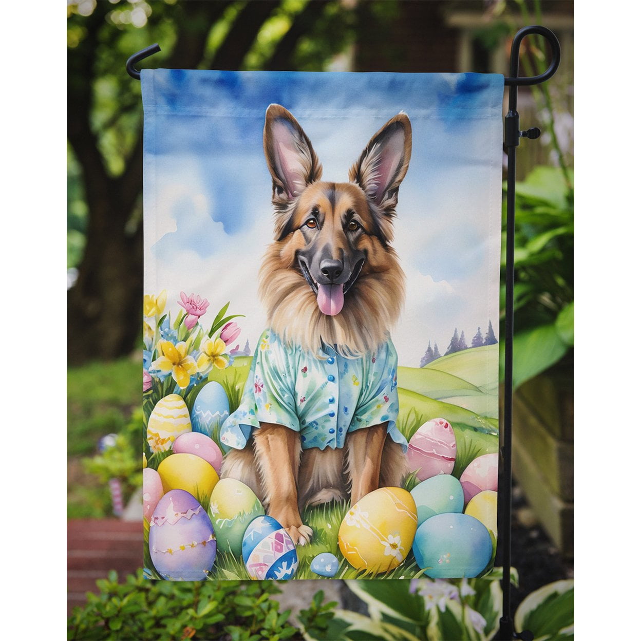 Belgian Tervuren Easter Egg Hunt Garden Flag 11.25 in x 15.5 in