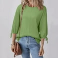 thumbnail image 5 of ZyeKqe 3/4 Length Sleeve Tops for Women Dressy Casual Top Loose Fitted Tunic or Tops to Wear with Leggings, 5 of 7