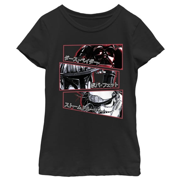 Girl's Star Wars: Visions Anime Panels  Graphic Tee Black Medium