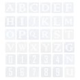 thumbnail image 1 of Miangastore Gabarits de Chiffres Réutilisables Alphabet Blanc 36 Pcs 3.1 Po Carré Animal de Compagnie, 1 of 8
