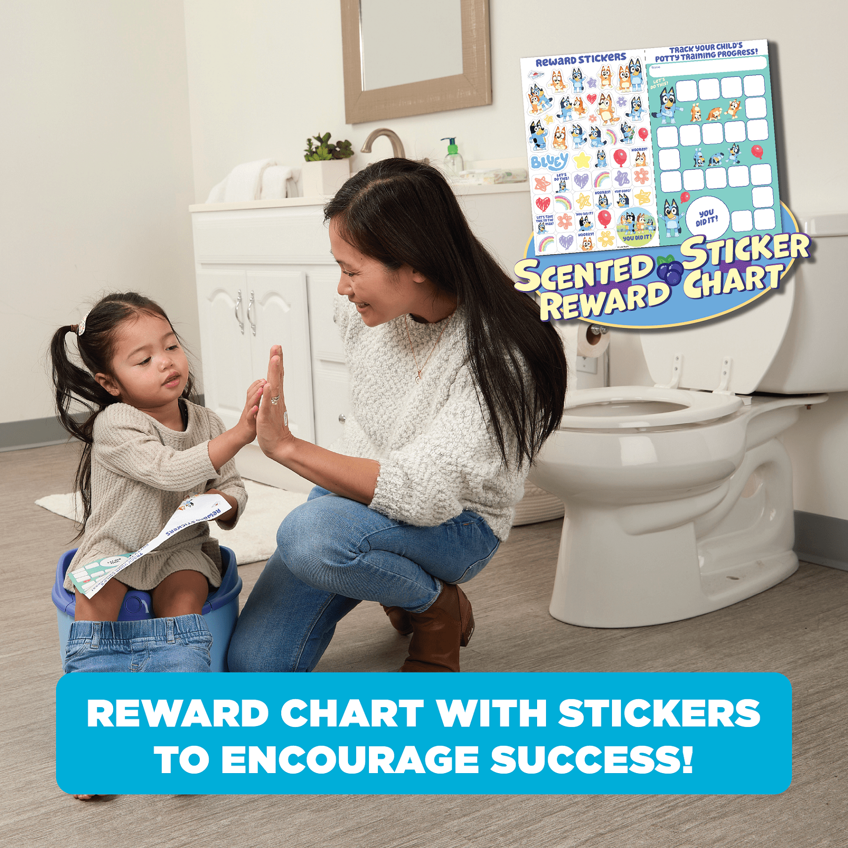 Bluey 3-in-1 Easy Clean-Up Potty Trainer with Disposable Liner Bags
