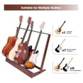 thumbnail image 5 of verovita Guitar Stand Rack for Multiple Guitars, 7 holder wood Guitar Stand Folding Guitar Rack for Classical Acoustic, Electric, Bass Guitar Display, 5 of 8