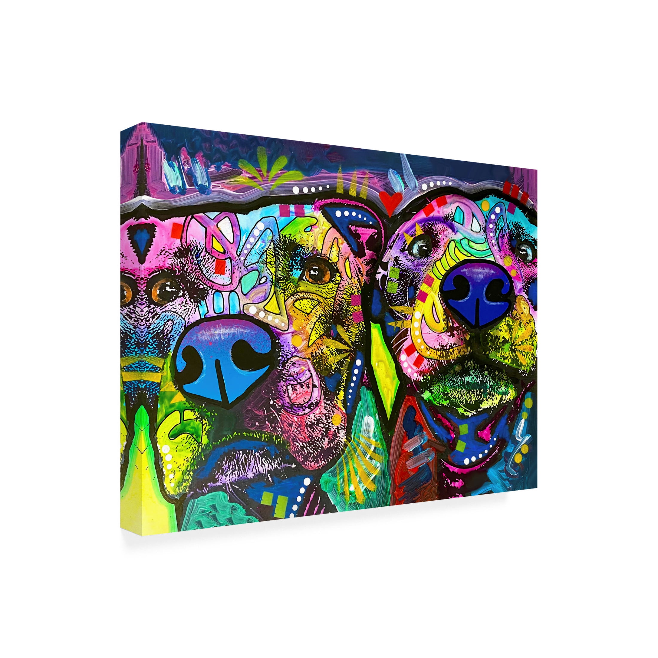 Canvas Wall Art - Dean Russo 'Double Trouble' Wall Art for Living Room, Bedroom, or Office Décor by Trademark Fine Art - 47 x 35 Inches