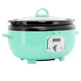 thumbnail image 6 of MegaChef 6.5 Quart Oval Electric Slow Cooker in Turquoise with Black Pot, 6 of 6