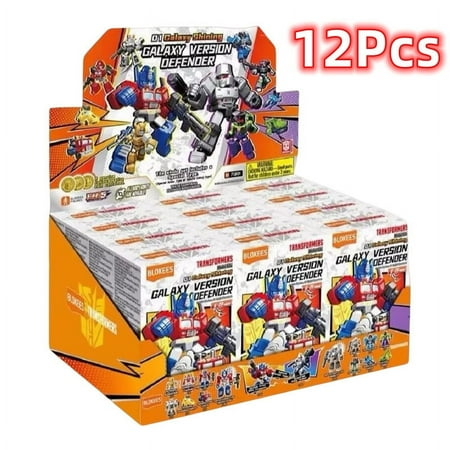 1/12Pcs Transformer building block 5.5cm Optimus Prime bumblebee Megatron Thundercracker Robot Action Figure Splicing toys