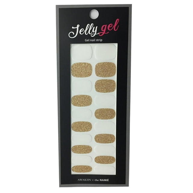 Gravity Threads Jelly Gel Nail Strips - White/Gold