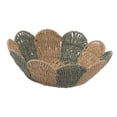 thumbnail image 1 of Cesta de cocina tejida a mano y cesta de almacenamiento para centro de mesa hecha de cuerda de papel. Verde oscuro, 1 of 9