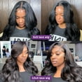 thumbnail image 2 of 5x5 Lace Closure Wig 13x4 Frontal Brazilian Human Hair, 2 of 8