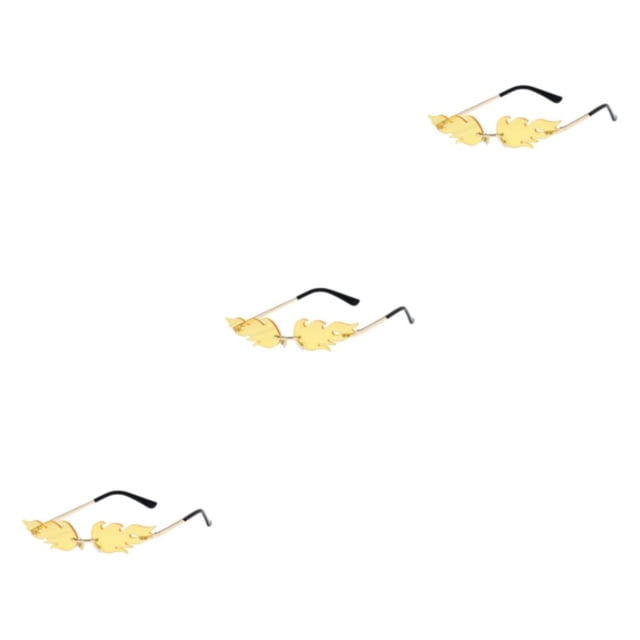 Gafas de sol Minnieouse Sin Marco Llama Fuego Amarillo
