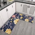 thumbnail image 2 of Pioneer Flower Floral Print Pattern Kitchen Rugs Sets Of 2,Anti Fatigue Kitchen Mat Rugs Non Slip Washable,Decorative Kitchen Floor Mats for Kitchen,Sink,Laundry,17"x30"+17"x47", 2 of 7