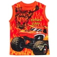 thumbnail image 5 of Monster Jam Grave Digger El Toro Loco Megalodon Toddler Boys T-Shirt Tank Top & Shorts 3 Piece Outfit Set Orange/Black 2T, 5 of 5