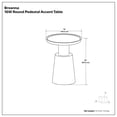 thumbnail image 7 of Simpli Home Breanna SOLID MANGO WOOD and Metal 16 inch Wide Round Contemporary Side Table in Black, Gold, 7 of 7