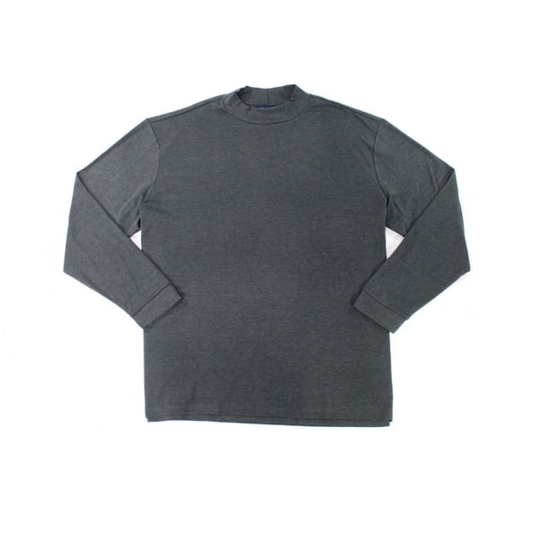 Download John Ashford - John Ashford NEW Charcoal Heather Gray Mens 3XLT Mock-Neck Tee T-Shirt - Walmart ...