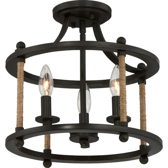 Quoizel FTR1713IB Frontier Semi-Flush Mount in Imperial Bronze