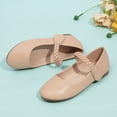 thumbnail image 4 of KPOPLK Girl's Glitter Dress Shoes Toddler Party Sparkly Princess Shoes Mary Jane Shoes Colorful Ballet Flats in Wedding Casual Wearing Size 3,Khaki, 4 of 7