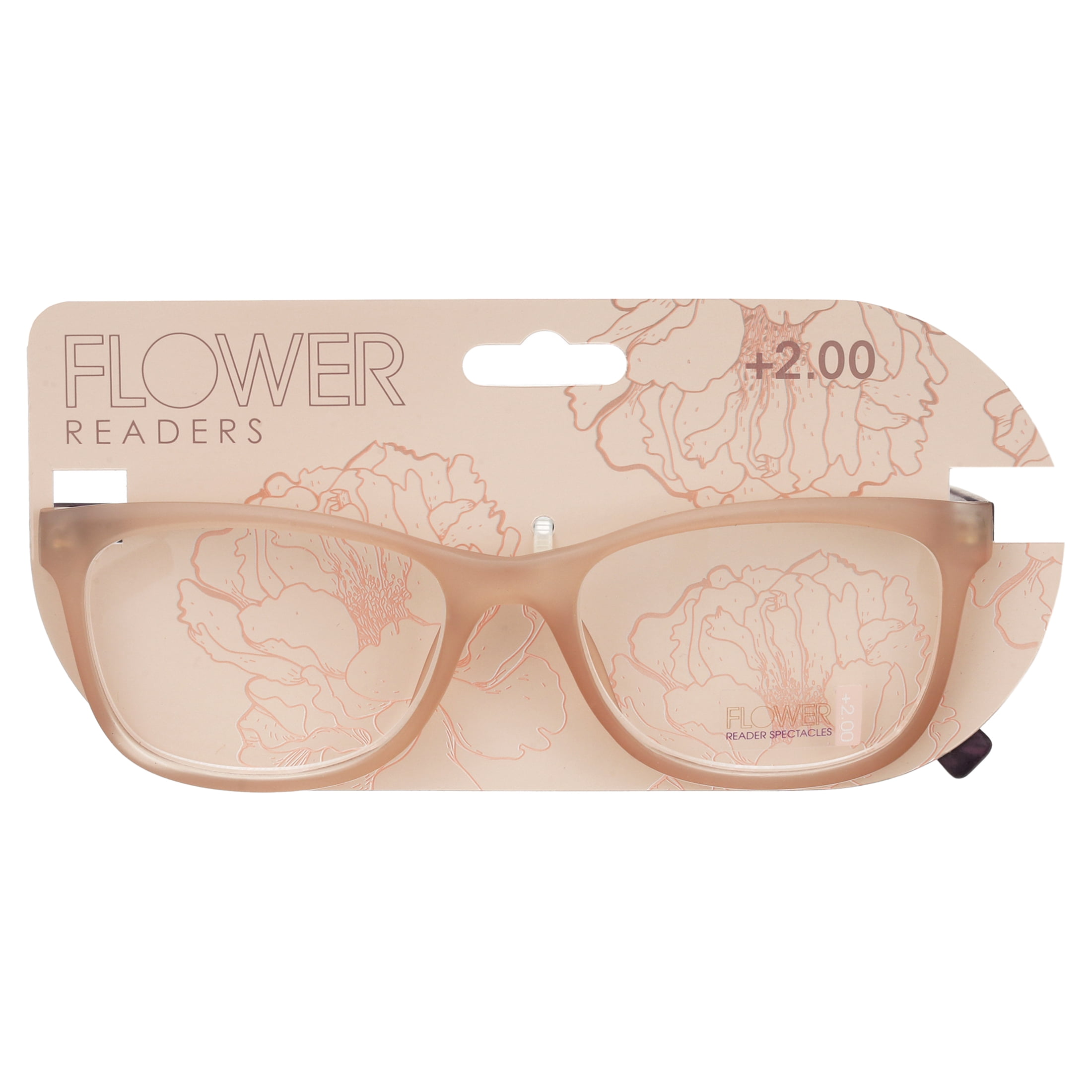 Flower by Drew Barrymore Frankie Clear/Plum 2.0 Reading Glasses